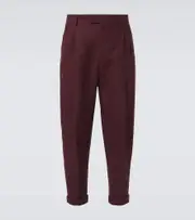 [Dolce & Gabbana] Dolce & Gabbana Linen tapered pants AU 93 brown