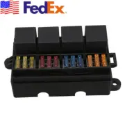 Waterproof Car Boat 12 Way Blade Relay Fuse Box w/ Spade Terminals+4Pin Relay US