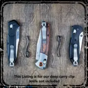 Titanium Deep Carry Clip (NO KNIFE) for Benchmade, Emerson, ProTech, ZT Knifes