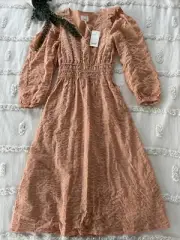 BNWT Seed Heritage Textured Midi Dress Size 6 RRP $169.95