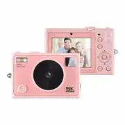 5K Digital Camera WiFi Digital Video Camera 64MP Dual Lens 2.8 Inch IPS Screen Auto Focus 18X Zoom LED Flash Color Filter Travel Video Vlogging,Pink