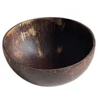 Natural Creative Coconut Shell Wooden Bowl Polished Coconut Shell Salad Bowl