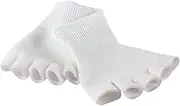 PEPLAYTAL 1 Pair Gel Five Toe Socks No Show Half Socks with Slip Design for Comfortable Wear for Spa and Daily One