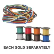 General Purpose Insulated Flexible Light Duty Round Hook Up Wire Pack 8 Colours