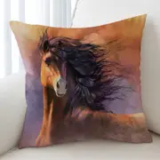 Horses Art Handsome Brown Horse Cushion Cover