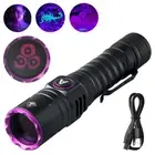 15W 3LED 365Nm Blacklight Uv Flashlight Type Usb C Rechargeable