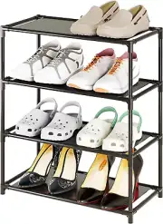 Small Shoe Rack Stackable Shoe Organizer Lightweight Kids Doorway Closet