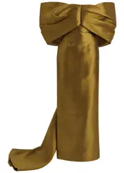 Solace London Delphina Satin-twill Gown - Gold - 14 (UK14 / L) 14 (UK14 / L)