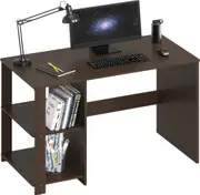 38 Espresso Computer Desk with Shelves