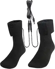 Heated Socks | USB Electric Heated Socks | Breathable Winter Foot Warming Socks | 55℃ Warming Socks | Thermal Socks for Hiking, Traveling, Walking, Outdoor Sports