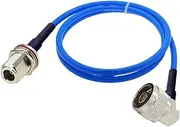 RG402 Cable N Female to N Female Flange Panel Connector Cable RG-402 Blue Sheath(N M90 to WP N F,4M)