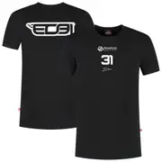 Haas F1 Moneygram Esteban Ocon Drivers Print T-Shirt - Black