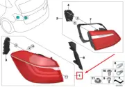 BMW 2 Active Tourer F45 Rear Left Taillight 63217491337 7491337 NEW GENUINE