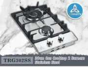 Trinity 2 Burner DOMINO30cm Builtin WOK Gas Hob COOKTOP AUS Post Delivery