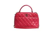 Chanel Pink Seal Matelasse Chain CC Lamb Skin Leather Bag