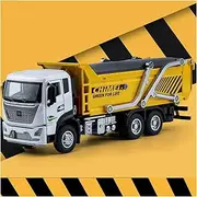 Die-cast Metal 1:32 Heavy Duty Muck Transporter Engineering Truck Model Sound Light Pull Back Simulated Mini Vehicle Model Miniature Vehicle