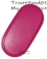 Tupperware Modular Mates Oval Replacement Seal Pink Lid 7 1/4 x 3 1/4 inch