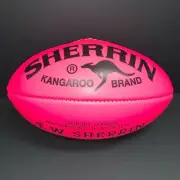 AFL SHERRIN KB KANGAROO BRAND PINK AUSTRALIAN MADE LEATHER FOOTBALL BCNA
