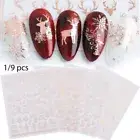 Nail Stickers Christmas Design Nail Stickers Adhesive Sliders Shiny Rose Gold