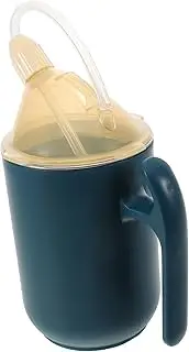 ARTSEWPLY Elderly Care Cup Water Cup Sippy Cups Non-Spill Cup with Handles Drinking Mug with Handles Spill-Proof Drinking Mug Safe Straws for Dysphagia Feeding Mug with Lid Stainless Steel