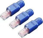 3PCS CAT6A Unshielded RJ45 Pressure-Free Crystal Head Network Cable Connector Computer Socket Connector Crystal Head