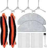 11 Piece Replacement Kit for Robot Vacuum S20 (D106), 2 Main Brushes, 4 Side Brushes, 2 Filters and Brushes, Xiaomi 3C / E10 / Mijia Vacuum Mop 3C (C103) / 3C Plus (B112)