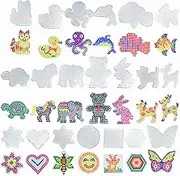 Yowamho 20PCS 5mm Fuse Bead Board - 20pcs Different Shapes Patterns, Fuse Beads Pegboards is Suitable for Children's DIY Crafts.