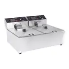 Stainless Steel Double Deep Fryer 12L Electric Commercial Kitchen Equipment