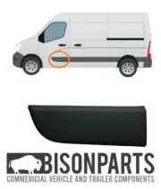 *FITS NISSAN NV400 BLACK SIDE COVERING MOULDING PANEL PASSENGER SIDE LH VAX329