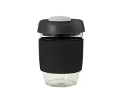 Glass Go Cup (Black/Charcoal/Grey) - 355mL
