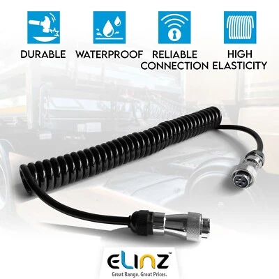Elinz 4PIN WOZA/SUZI Heavy Duty Trailer Coil Cable for 1CH Reverse Camera System