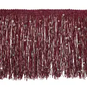 5.47 Yard of 6" Purple Red Sequin Fringe Trim DIY Tassel Trim, (16.4 Ft/5m)