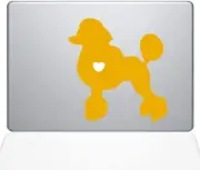 The Decal Guru I Love My Poodle Decal Vinyl Sticker, 13" MacBook Air, Yellow