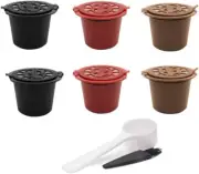 6PCS for Nespresso Maker Machine Refillable Reusable Coffee Filter Capsule Pods