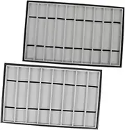 Healeved 2 pcs Wrist Watch Display Tray Elegant Watchband Storage Organizer Compartment Design Interior for Safe Storage for Desktop Use