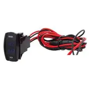 Hulk 4X4 Contour Carling Rocker Dual Voltmeter Blue LED Bulk Pack - HU6696B-BULK