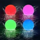 LED Glowing Ball Night Light Remote Control Swimming Pool Luminous Ball (4Pcs) A