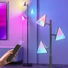 QiMH RGB Floor Lamp for Living Room, 36W LED Standing Lamp with 3 Lights, Dim...