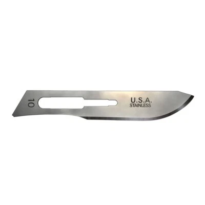 AccuThrive #10 Custom Polymer Coated Sterile Surgical Blades, 100/BX, #3 Handle