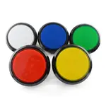 《2267-2271》100MM超大型圓型按鈕 遊戲機帶燈按鍵 自復位按鈕開關 搶答按鈕 紅 黃 綠 藍 白