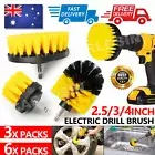 AU Grout Power Scrubber Cleaning Drill Brush Tub Cleaner Combo Tool Kit Yellow