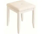 Minimalist White Dressing Stool - Bedroom Makeup Chair