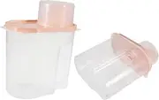 KICHOUSE Plastic Sealed Container for Grain Storage Pink Kitchen Box with Lid for Cereal Oatmeal and Dry Food Organization Transparent Design for Easy Visibility