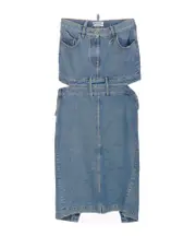 The Attico Cut-Out Maxi Demin Skirt 25 Blue