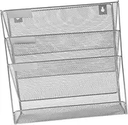 NUOBESTY Wall Hanging File Organizer Office Desk Storage Rack for Paperwork and Magazines
