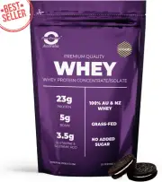 100% Whey Protein Isolate & Concentrate Powder 1kg Cookies & Cream Supplement