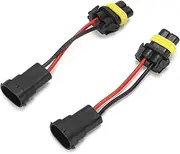 H11 Male to 9005/9006 Female Adapter Headlight Fog Light Plug Play Universal 12V‑24V
