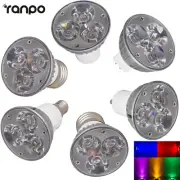 LED Spotlight Bulbs 3000-6500K MR16 GU10 GU5.3 E27 Dimmable 3W Multicolor Light