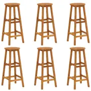 Bar Stools 6 pcs Solid Acacia Wood vidaXL