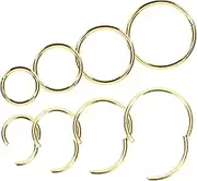 Healvian 8Pcs Nose Rings Hoops Various for Women Men Elegant Nose Piercing Jewelry Spiral Design Nose Hoops